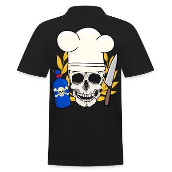 Poison Horror Kitchen Halloween Chef - Men's Polo Shirt - black - Back - Kai (181cm)