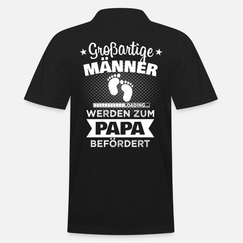 Werdender Papa Baby Spruch Loading Vater Geburt - Männer Poloshirt - Schwarz