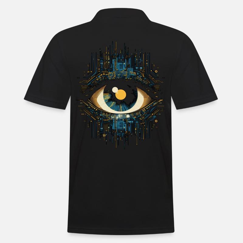 Auge Elektronik - Männer Poloshirt - Schwarz