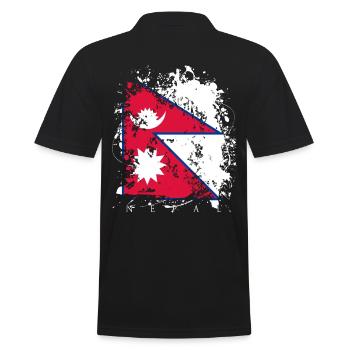 Népal Katmandou État du pavillon Asie Pays - Polo Homme - noir - Dos - Kai (181cm)