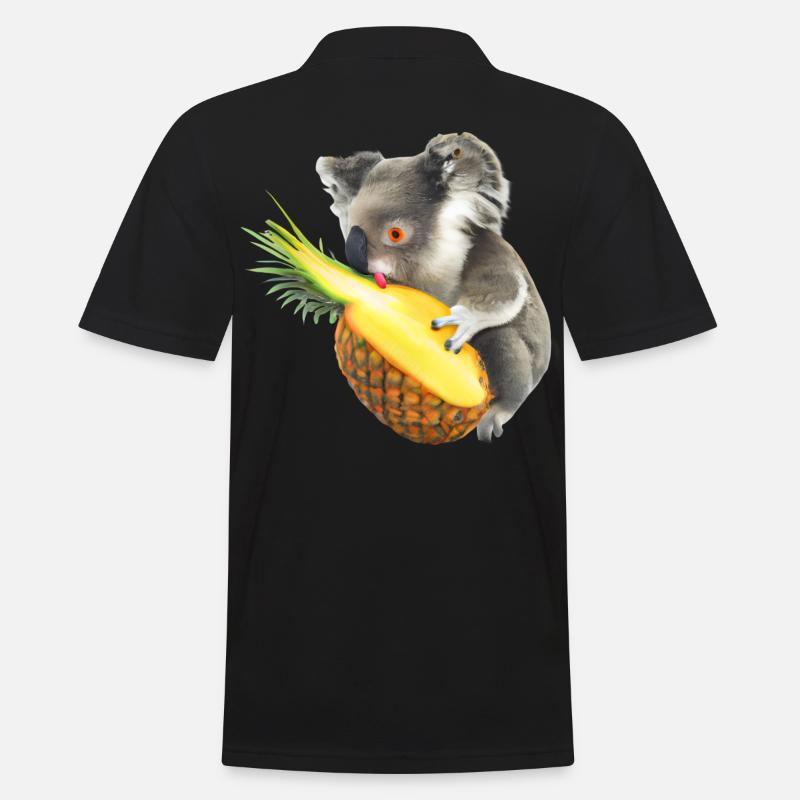 Koala et ananas - Polo Homme - noir