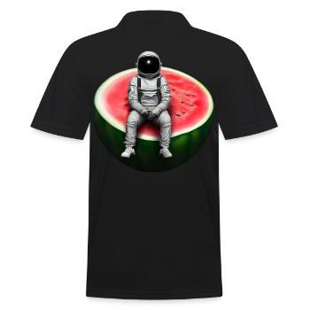 Astronaute sur pastèque - Polo Homme - noir - Dos - Kai (181cm)