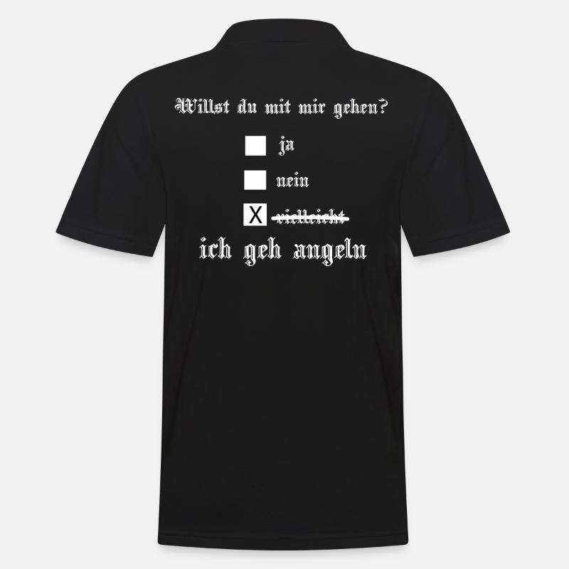 Fishing, Angler - Männer Poloshirt - Schwarz