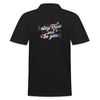 StayTrueAndBeYou - Polo Homme - noir - Dos - Kai (181cm)