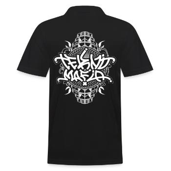 Tekno Mafia Freie Partei - Männer Poloshirt - Schwarz - Hinten - Kai (181cm)