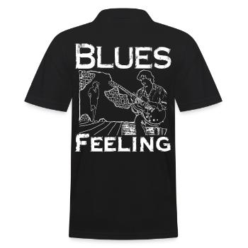 Blues Feeling - Männer Poloshirt - Schwarz - Hinten - Kai (181cm)