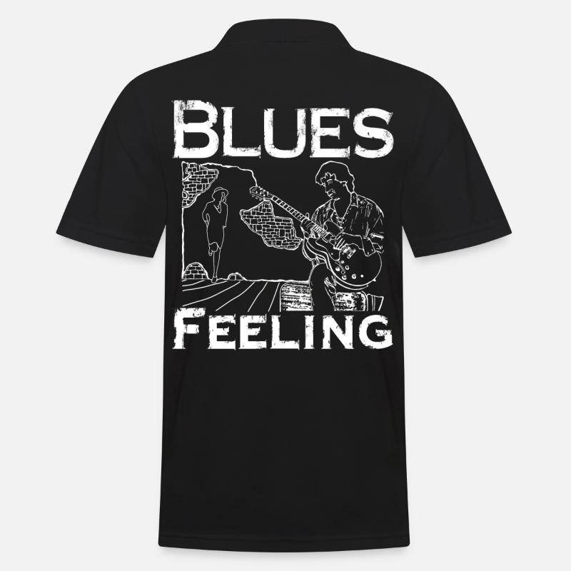 Blues Feeling - Männer Poloshirt - Schwarz