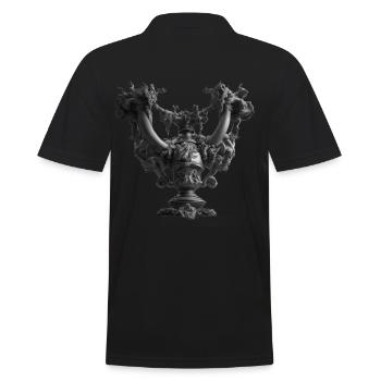 Abstract - Men's Polo Shirt - black - Back - Kai (181cm)