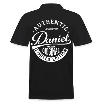 Daniel gift tshirt personalized first name daniel - Men's Polo Shirt - black - Back - Kai (181cm)