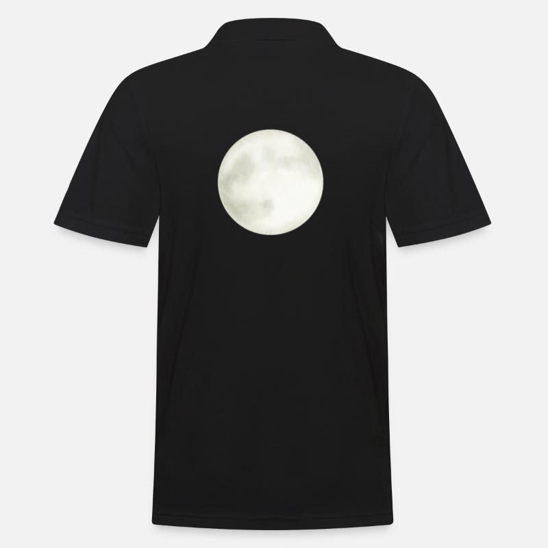 Mond - Männer Poloshirt - Schwarz