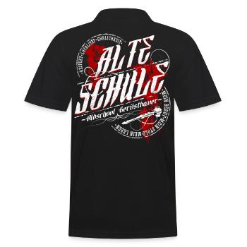 Gerüstbauer Shirt bedruckt in top Markenqualität - Männer Poloshirt - Schwarz - Hinten - Kai (181cm)