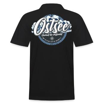 Ostsee Shirt printed in top brand quality - Men's Polo Shirt - black - Back - Kai (181cm)