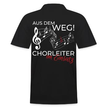 Chorleiter Dirigent Chor Shirt Spruch Geschenk - Männer Poloshirt - Schwarz - Hinten - Kai (181cm)