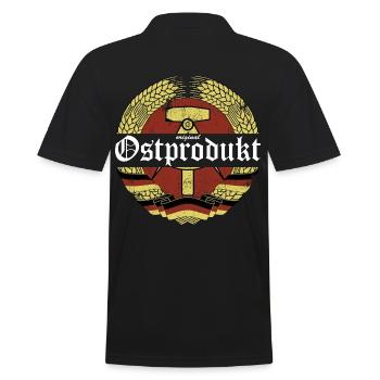 Original Ostprodukt - Made in DDR - Männer Poloshirt - Schwarz - Hinten - Kai (181cm)