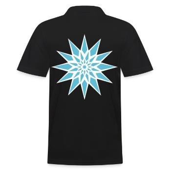 Star Crystal - Men's Polo Shirt - black - Back - Kai (181cm)