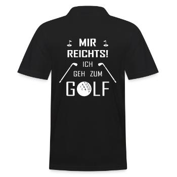 Golf Spruch - Männer Poloshirt - Schwarz - Hinten - Kai (181cm)