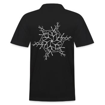 Hope Hope Name Name Mandala - Men's Polo Shirt - black - Back - Kai (181cm)