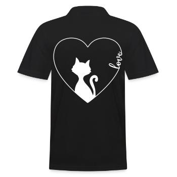 Idée de cadeau pour les amoureux des chats - Polo Homme - noir - Dos - Kai (181cm)