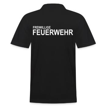 Freiwillige Feuerwehr Design - Männer Poloshirt - Schwarz - Hinten - Kai (181cm)