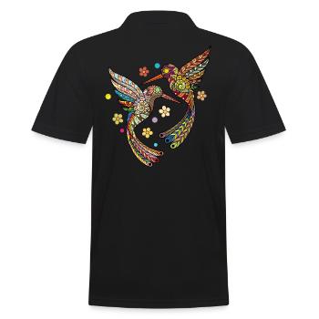 bird - Men's Polo Shirt - black - Back - Kai (181cm)