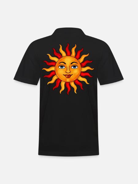 Sun pastel - Men's Polo Shirt - black