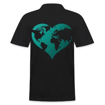 Terre, save the planet, Protection de l’environnement, Protection de la nature - Polo Homme - noir - Dos - Kai (181cm)