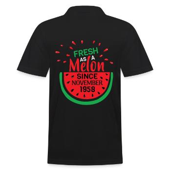 Frais comme un melon depuis novembre 1958 - Polo Homme - noir - Dos - Kai (181cm)