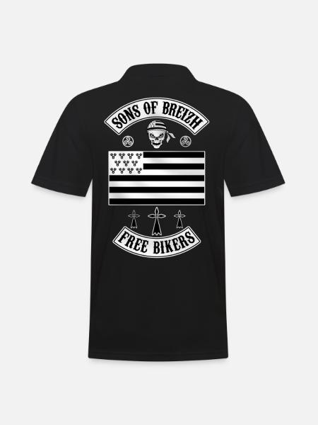 breizh bikers - Polo Homme - noir