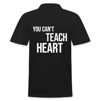 You Can't Teach Heart - Men's Polo Shirt - black - Back - Kai (181cm)