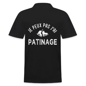 Je peux pas j ai Patinage Humour patiner patins - Polo Homme - noir - Dos - Kai (181cm)