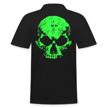 Acid Skull - Men's Polo Shirt - black - Back - Kai (181cm)