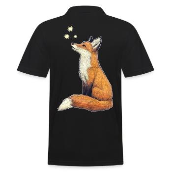 Renard avec des étoiles - Polo Homme - noir - Dos - Kai (181cm)