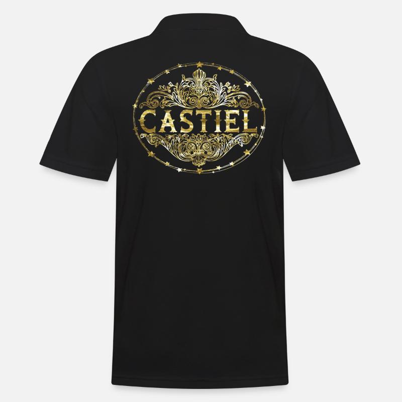 Castiel - Männer Poloshirt - Schwarz