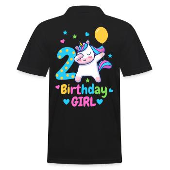 Licorne de 2ème anniversaire - Polo Homme - noir - Dos - Kai (181cm)
