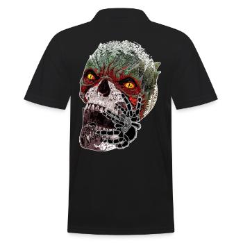 Halloween Scary Monster - Men's Polo Shirt - black - Back - Kai (181cm)