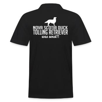 Nova Scotia Duck Tolling Retriever was sonst - Männer Poloshirt - Schwarz - Hinten - Kai (181cm)