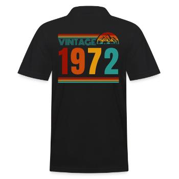 VINTAGE 1972 - Men's Polo Shirt - black - Back - Kai (181cm)