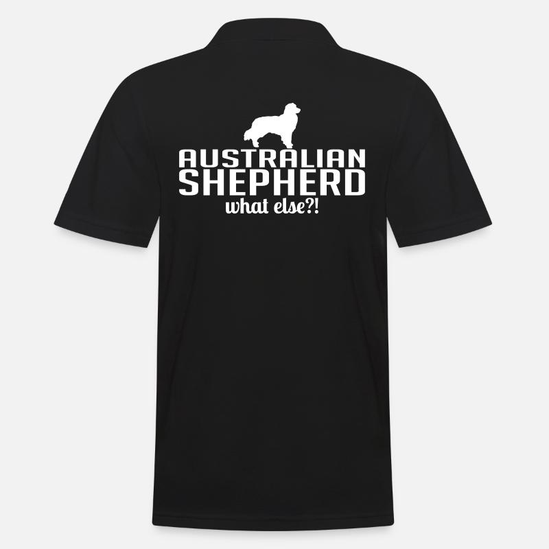AUSTRALIAN SHEPHERD quoi d'autre le discours de chien de Wilsign - Polo Homme - noir