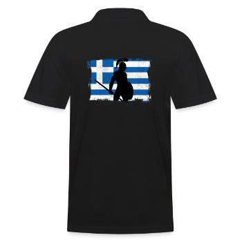 Proud Sparta Griechenland Geschenkidee Geschenk - Männer Poloshirt - Schwarz - Hinten - Kai (181cm)