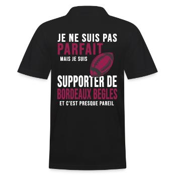 supporter rugby stade Bordeaux Begles club rugby - Polo Homme - noir - Dos - Kai (181cm)