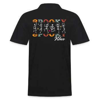 AMBIANCE EFFRAYANTE D’HALLOWEEN - Polo Homme - noir - Dos - Kai (181cm)