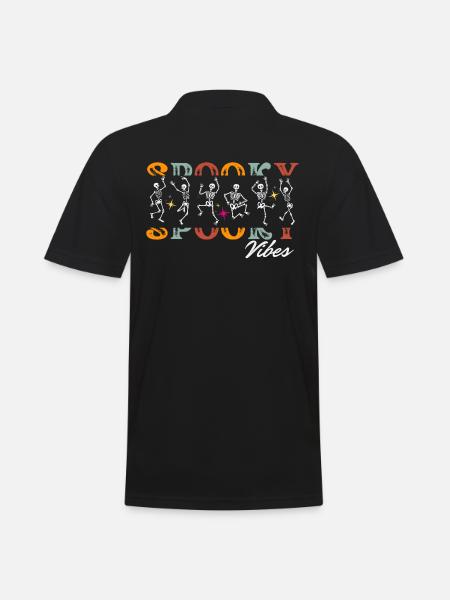 HALLOWEEN SPOOKY VIBES - Men's Polo Shirt - black