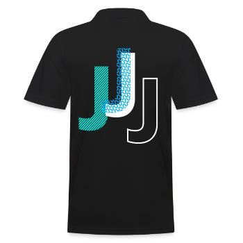J - Men's Polo Shirt - black - Back - Kai (181cm)