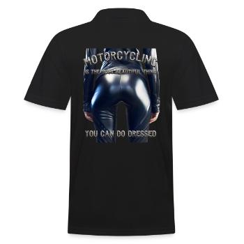 Motorcycling is the most beautiful thing - Men's Polo Shirt - black - Back - Kai (181cm)