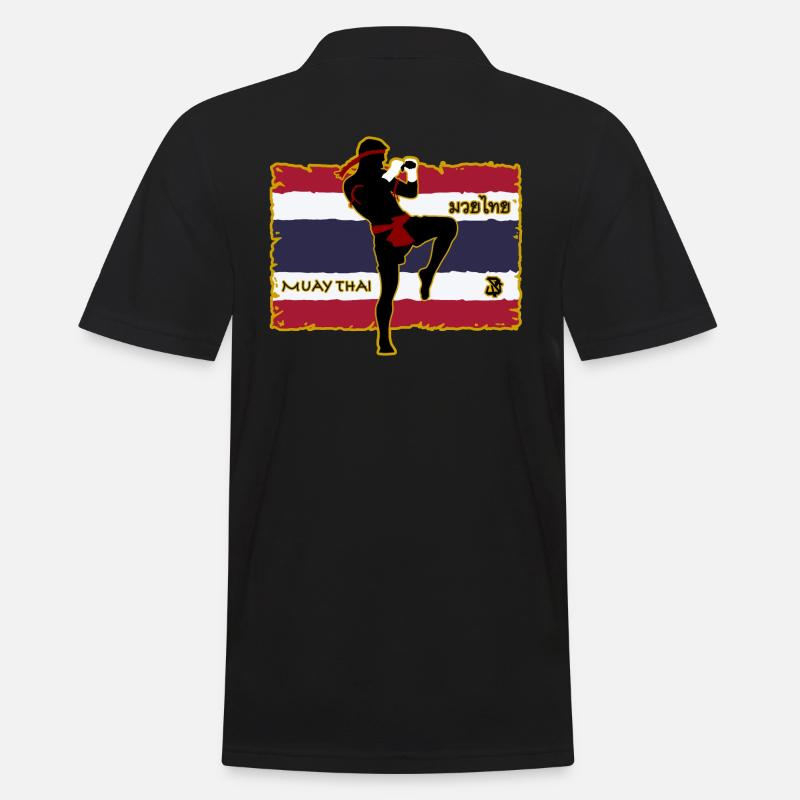Muay Thai - Männer Poloshirt - Schwarz