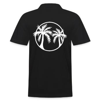 Palm trees - Men's Polo Shirt - black - Back - Kai (181cm)
