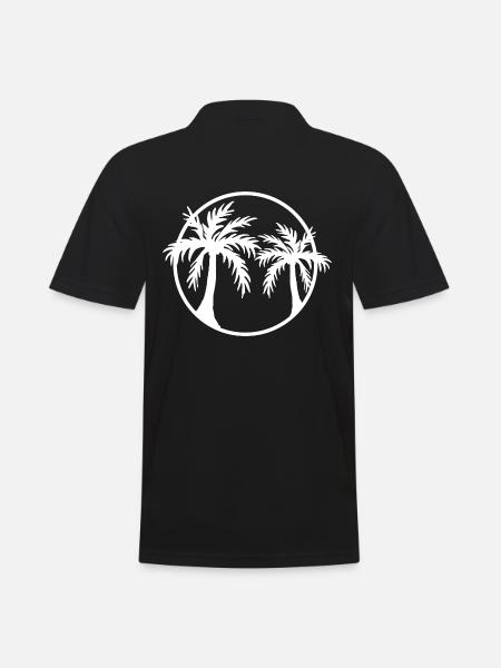 Palm trees - Men's Polo Shirt - black