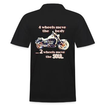 Motorcycle Rocket 3 Roadster Soul - Men's Polo Shirt - black - Back - Kai (181cm)