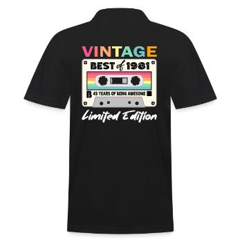 Best of 1981 - 43e anniversaire édition limitée - Polo Homme - noir - Dos - Kai (181cm)