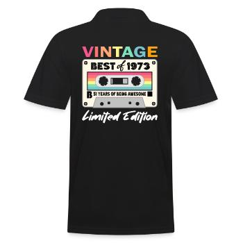 Best of 1973 - zum 51. Geburtstag Limited Edition - Männer Poloshirt - Schwarz - Hinten - Kai (181cm)